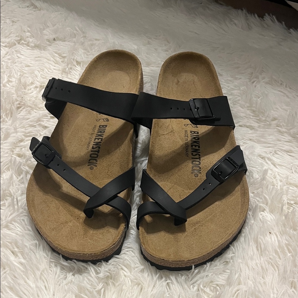 Birkenstock Mayari Black Double Strap Sandals